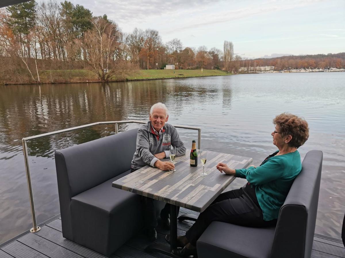 Houseboat Met Dakterras Mookerplas Middelaar Luaran gambar